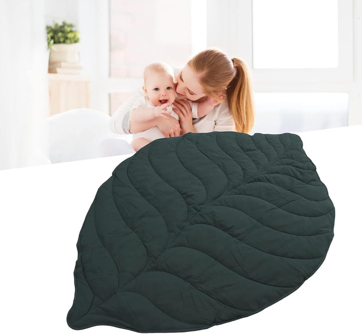 Baby-Baumwollspielmatte Kinderzimmerteppich Krabbelunterlage Blatttyp Bodenkissen Teppich Baby-Aktiv