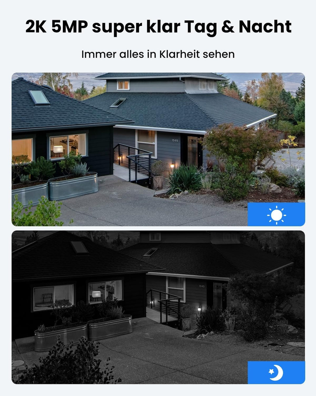 Reolink 2K 3MP Überwachungskamera Aussen Akku, Solar WALN IP Kamera Outdoor mit Person/Fahrzeugerken