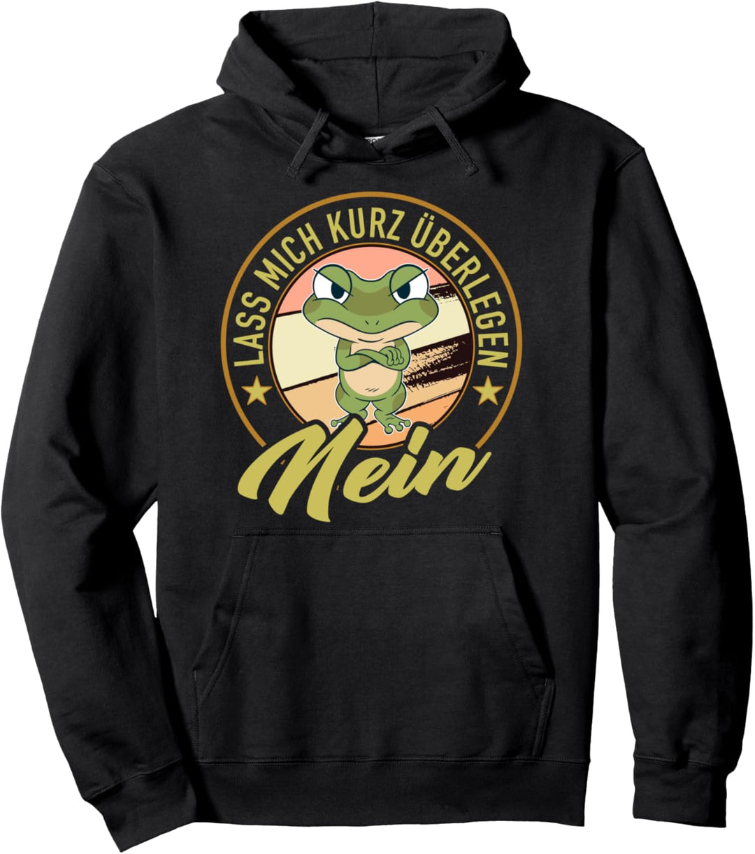 lustiger Frosch Spruch im Vintage Design Pullover Hoodie