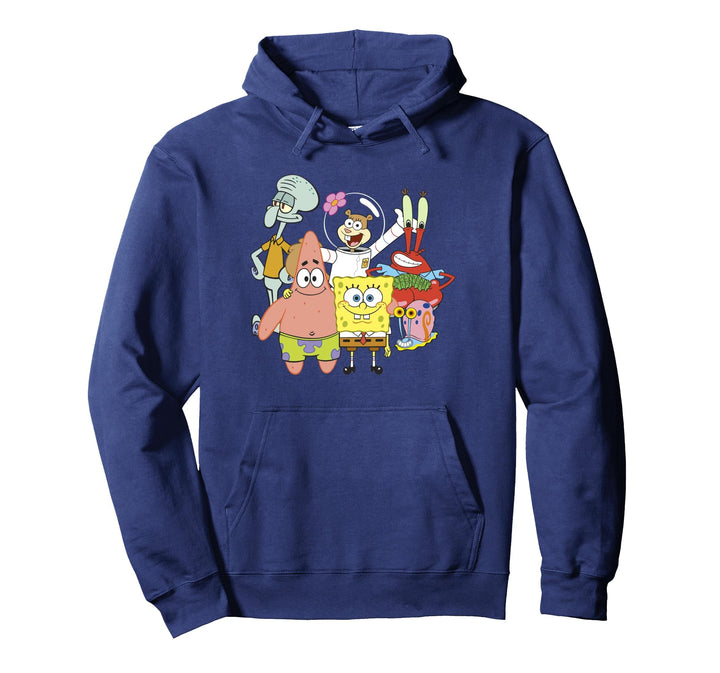 SpongeBob Oversized Beach Group Pullover Hoodie