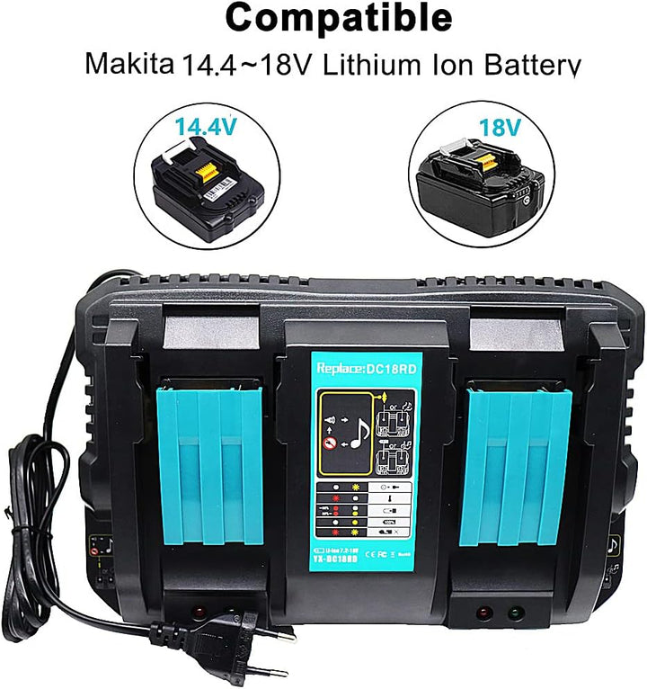 18V DC18RD Ladegerät für Makita BL1850 B BL1830 B L1840B BL1815 14.4V BL1415 BL1430 BL1440 Akku DC18