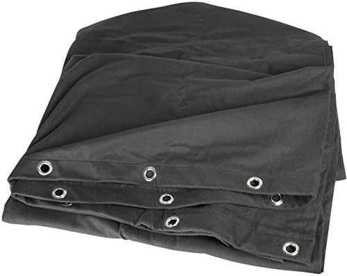 Adam Hall Accessories Bühnenmolton B1 schwarz mit Ösen brüniert 3 x 5 m, 3 x 5 m
