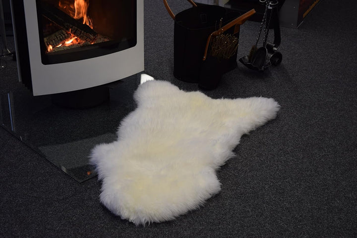 Naturasan Lammfell/Schaffell ökologisch gegerbt, Weiss (100-110 cm mit Nähten) Weiss 100 - 110 cm mi