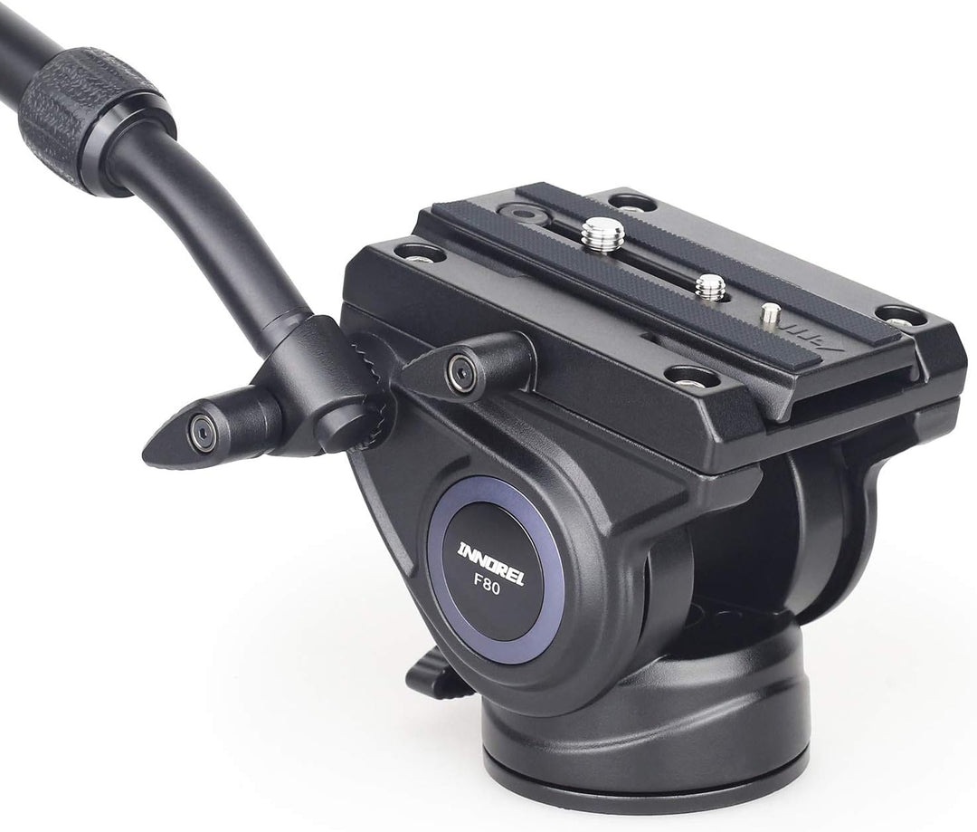INNOREL F80 Hochleistungsstativ-Fluidkopf, Panorama 360°, Aluminiumlegierung, zweistufiger Griff, ei