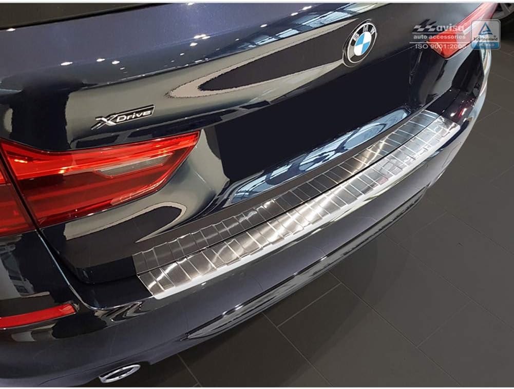 Edelstahl Heckstossstangenschutz kompatibel mit BMW 5er G31 Touring 2017-2020 'Ribs'
