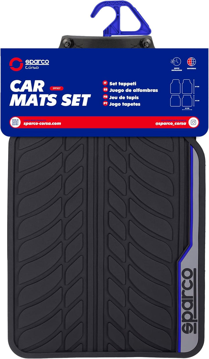 Sparco SPCF507BL Fussmatte F507 INTL BLAU PVC F507 PVC BLAU, PVC F507 PVC BLAU