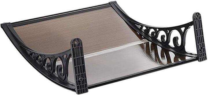 Vordach für Haustür, Überdachung Haustür aus Aluminium und Kompletten Polycarbonat-Hohlkammerplatte,