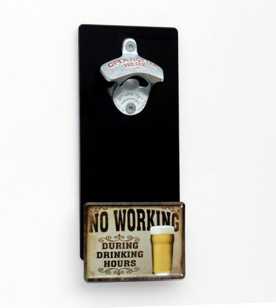 Magnet-Wand-Flaschenöffner/Bier-Flaschen-Öffner mit Magnet-Fang/Magnetfalle + Pint-Bierglas-Schild "