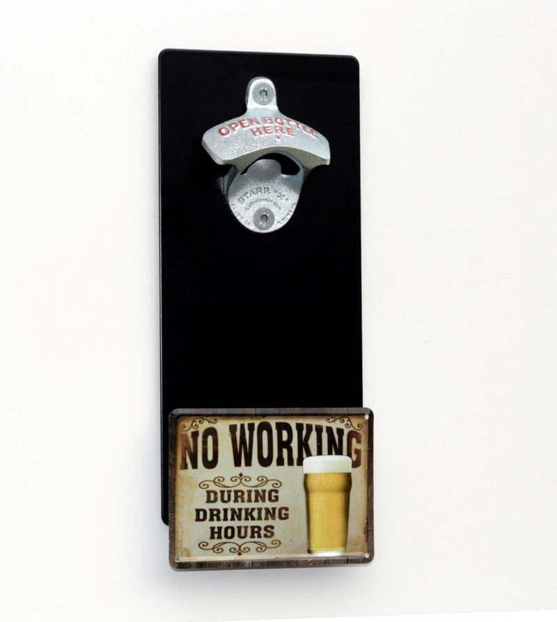 Magnet-Wand-Flaschenöffner/Bier-Flaschen-Öffner mit Magnet-Fang/Magnetfalle + Pint-Bierglas-Schild "