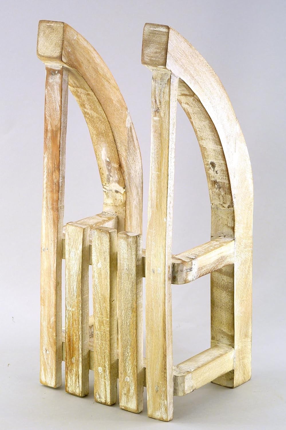 Deko Schlitten aus Mango Holz 44x15x20 cm Natur - Nostalgie Schlitten, Winterdeko, Deko Skihütte, We