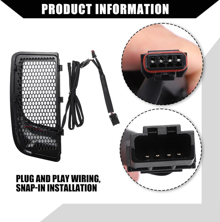 X AUTOHAUX Motorrad LED Verkleidung Untere Gitter Blinker Licht für Harley