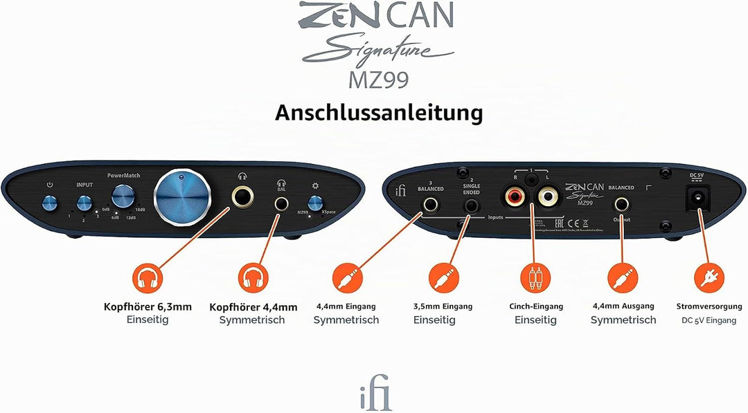 iFi - Zen CAN Signature MZ99 - symmetrischer Desktop-Kopfhörer-Verstärker und Vorverstärker mit 4,4-