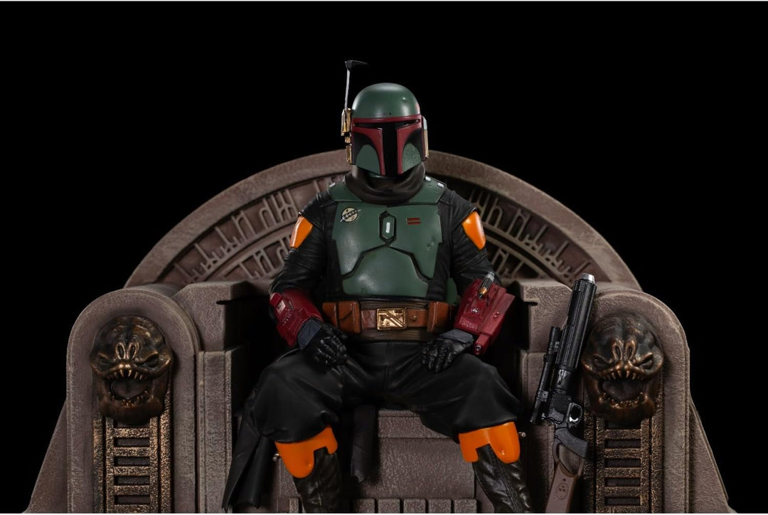 Iron Studios 1:10 Boba Fett auf Thron – Der Mandalorianer