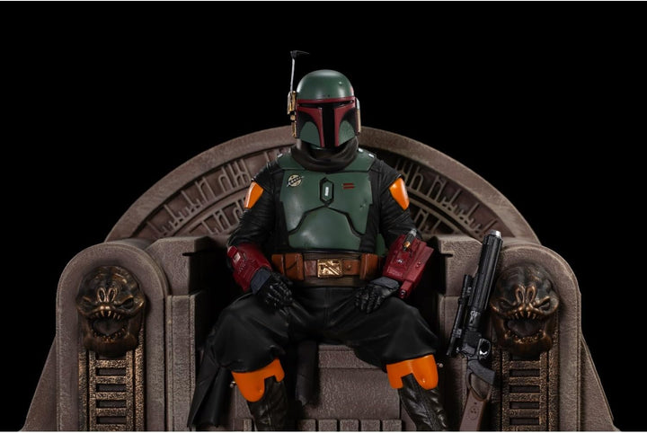 Iron Studios 1:10 Boba Fett auf Thron – Der Mandalorianer