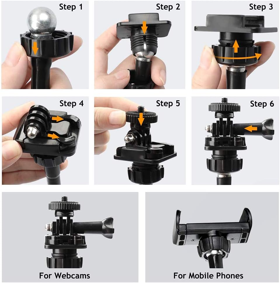Flexibler Schwanenhals Webcam Ständer Telefonhalter Desktop Klemme 27 Zoll Verstellbarer Arm für Web