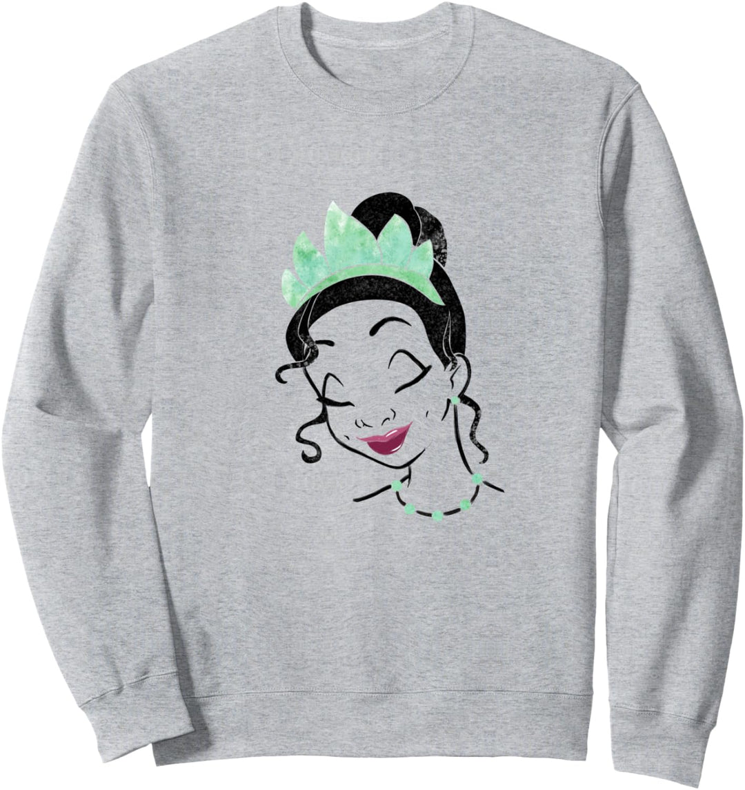 Disney Princess And The Frog Tiana Head Bow Transparent Sweatshirt