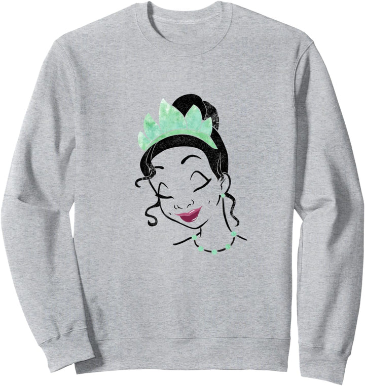 Disney Princess And The Frog Tiana Head Bow Transparent Sweatshirt