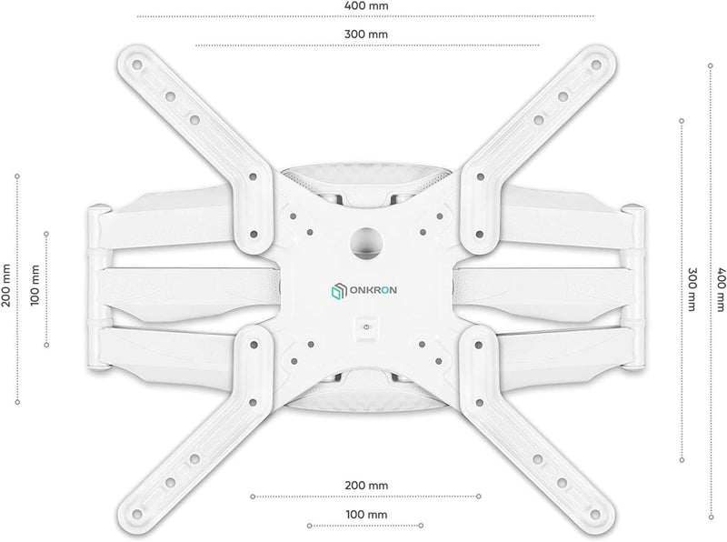 ONKRON TV Wandhalterung schwenkbar neigbar für 37-70 Zoll Flach&Curved LED Bildschirm bis zu 36,4 kg