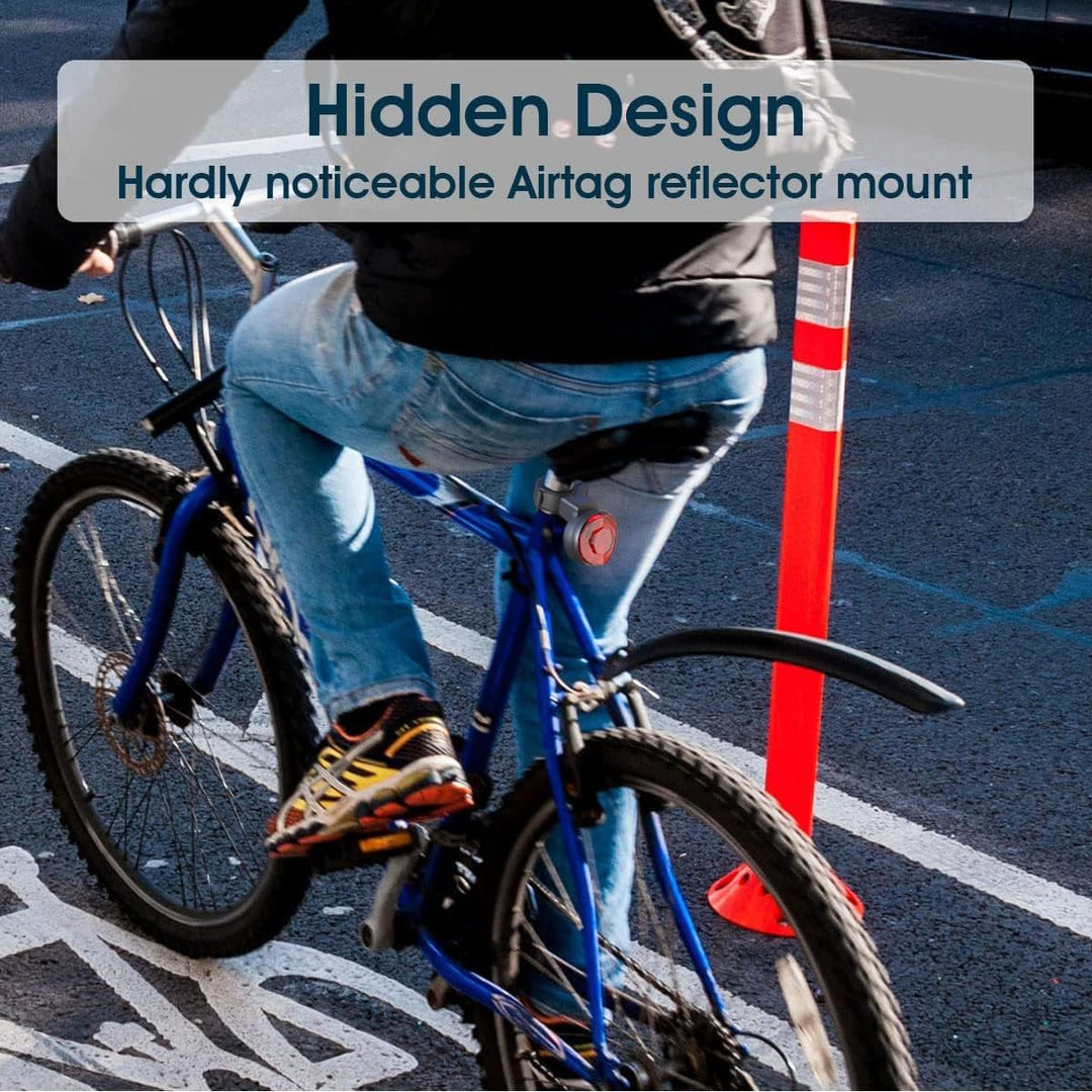 Halterung für AirTag Fahrrad Versteckt, GPS Tracker Fahrrad Diebstahlschutz - Sattelpfosten Reflekto