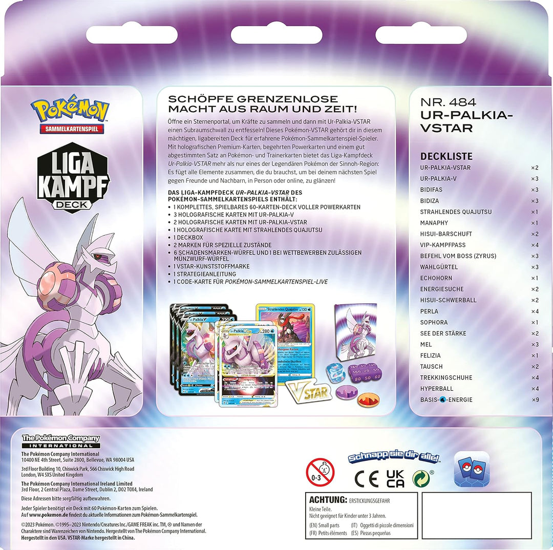 Pokémon-Sammelkartenspiel: Liga-Kampfdeck Ur-Palkia-VSTAR (1 spielbereites 60 Karten-Deck, 3 hologra
