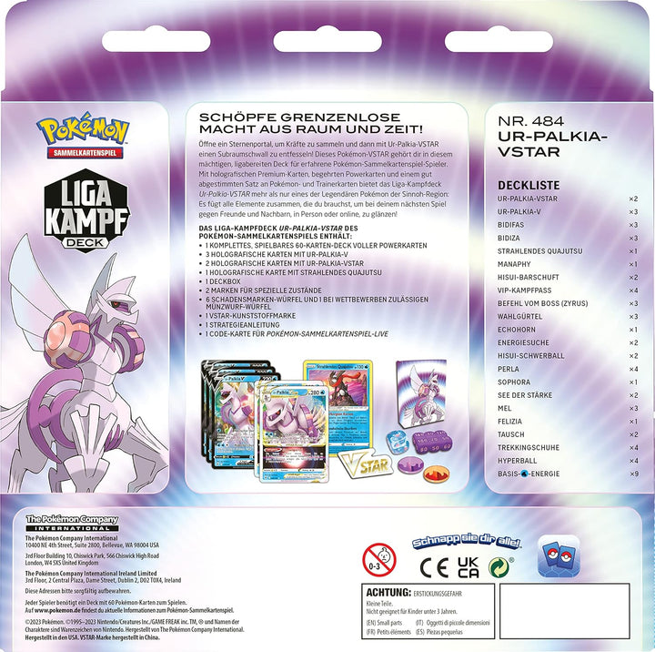 Pokémon-Sammelkartenspiel: Liga-Kampfdeck Ur-Palkia-VSTAR (1 spielbereites 60 Karten-Deck, 3 hologra