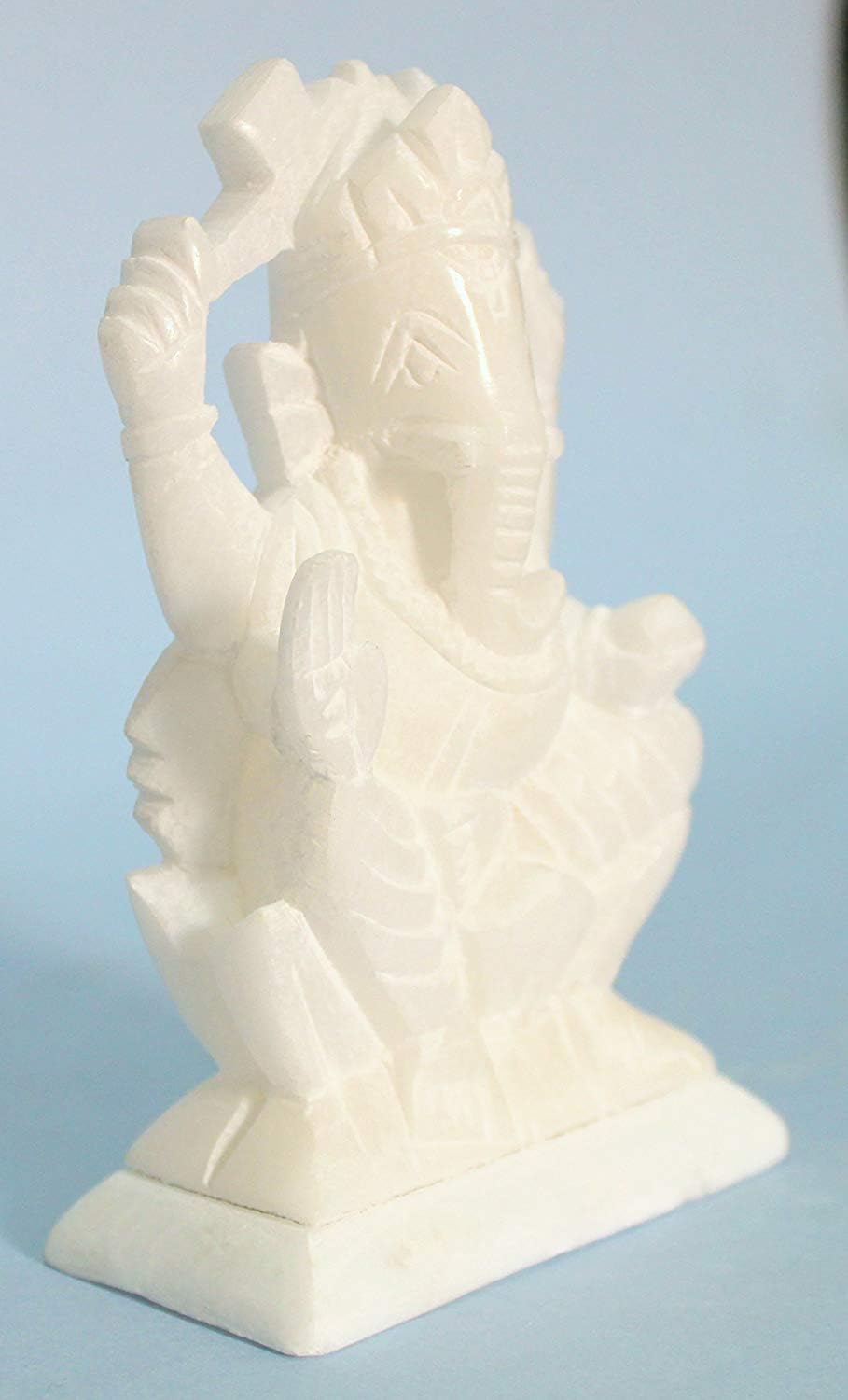 StonKraft Marmor Weisser Stein Pooja Puja Ganesh Ganesha Ganesh Murti Idol Statue Skulptur – Linker