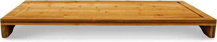 Relaxdays Schneidebrett Bambus HxBxT: ca. 4,5 x 52 x 29 cm grosses und robustes Holzbrett Küchenbret