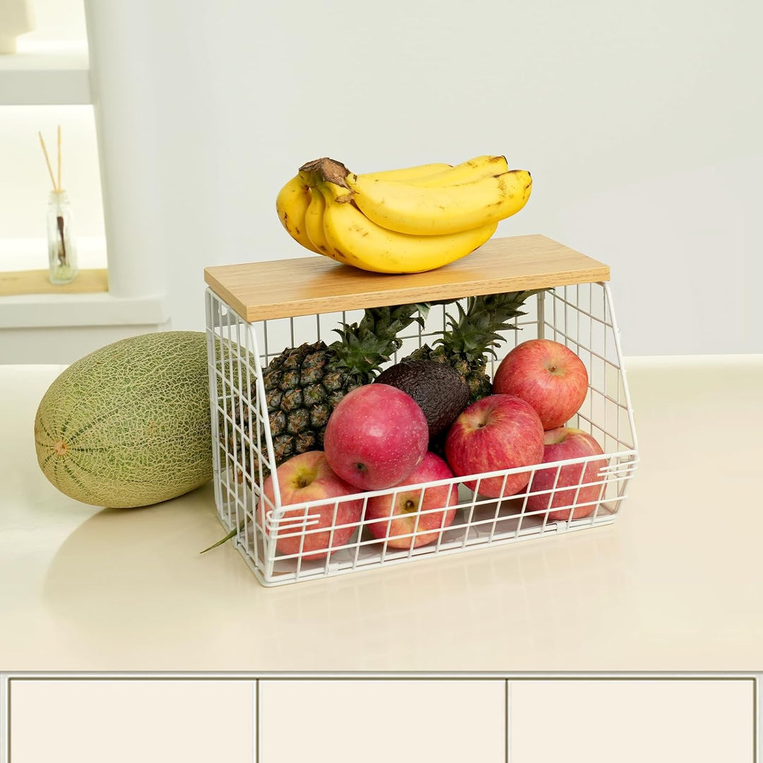 Obstkorb, 2-Tier Obstschale, Obst Etagere für Küchentheke Obst Aufbewahrung, Obstschale Modern Kitch
