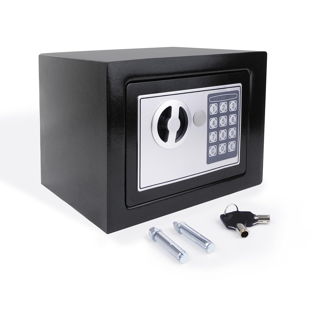 Tresor mit Zahlenschloss und 2 Schlüssel Möbeltresore Geldkassette Feuerfest Klein Stahlsafe Mini Tr