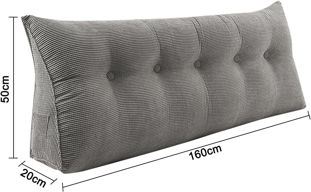 OHMG 120/140/160/180/200 cm Lesekissen für Bett, Rückenkissen Sofa, dreieckige Kopfteilkissen, Sofak