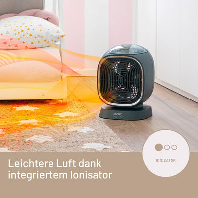 Imetec Silent Power Pure Stille thermoventilator met ionisator en automatische uitschakeltimer, 2100