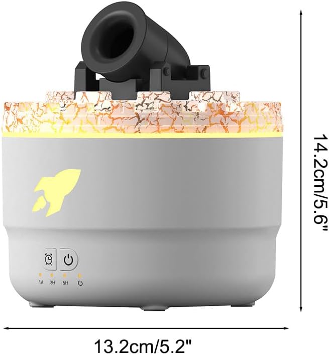 Aroma Luftbefeuchter mit LED Kanonen, Simulation Eines Vulkannebels, Persönlicher Kleine Luftbefeuch