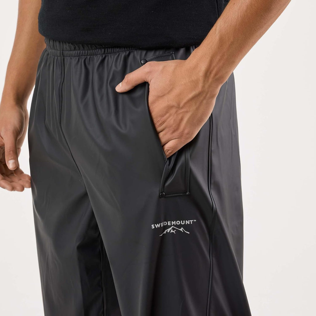 Swedemount Väderöarna Regenhose für Herren wasserdichte und Winddichte Hose XS Black/Black, XS Black