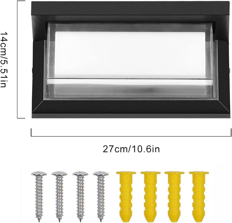 Wandleuchte Aussen LED 18W Wandlampe Innen Aussenleuchte Wasserdicht IP65 Aussenlampe Anthrazit LED