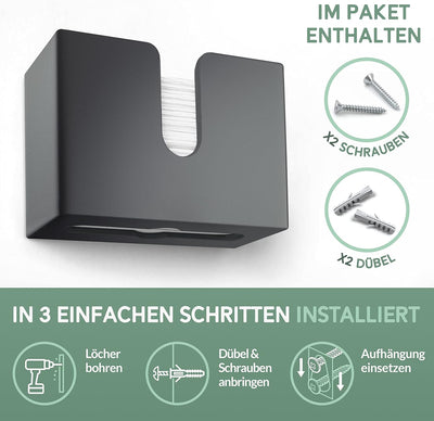 Nature Supplies Papierhandtuchspender aus Holz - Papierhandtuchhalter Mit Wandhalterung oder bei Tis