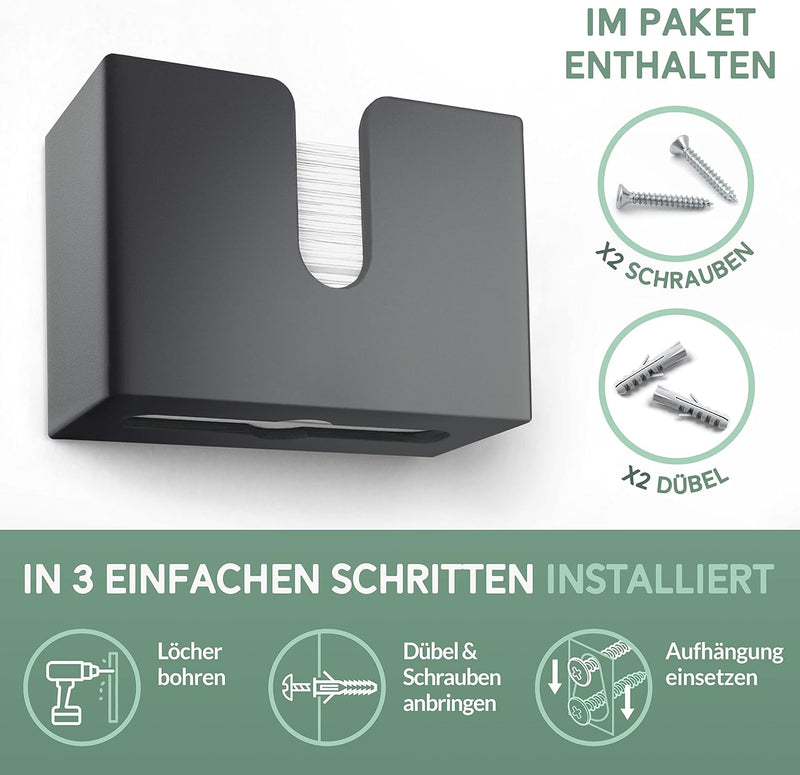 Nature Supplies Papierhandtuchspender aus Holz - Papierhandtuchhalter Mit Wandhalterung oder bei Tis