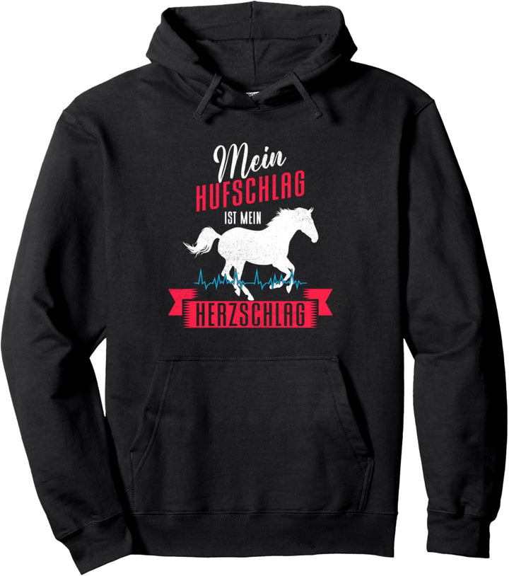 Mein Hufschlag ist mein Herzschlag Jungs Pony Spruch Pferdle Pullover Hoodie