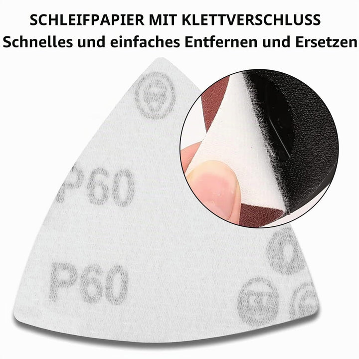 Multitool Schleifplatte für Delta-Schleifer,finger sanding pad holder und Dreieck-Schleifscheiben, B