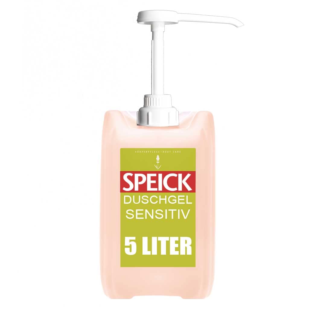 Speick Original Sensitiv Duschgel + Shampoo inklusive Dosierpumpe 5 Liter Nachfüll Kanister