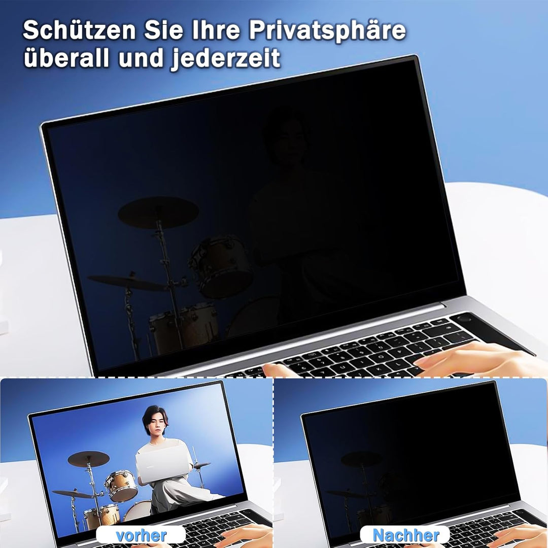 STARY Blickschutzfilter 13.3 zoll Laptop 16:9 Seitenverhältnis - Anti Blaulicht Blendschutz Blicksch