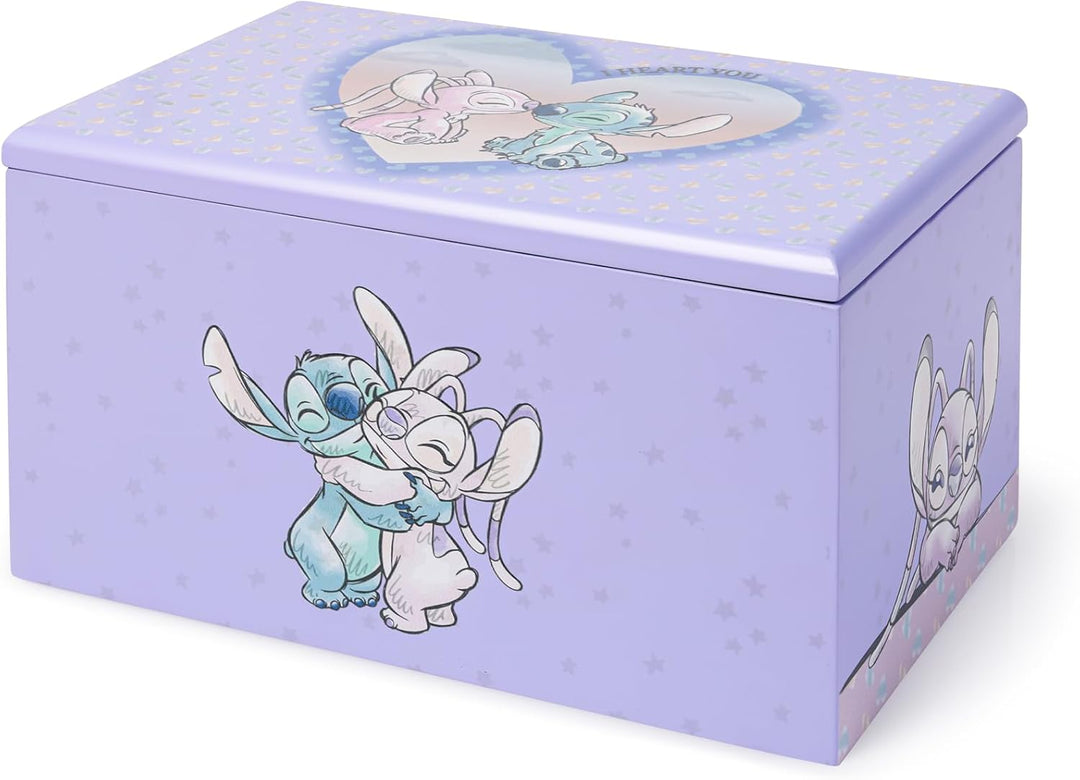 Disney Stitch &amp; Angel Schmuckkästchen, Herzform, Violett