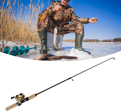 Alomejor Eisangelruten-Set, Winter-Eisangelausrüstung Tackle Tool Set mit Jigs für Eisangeln für Erw