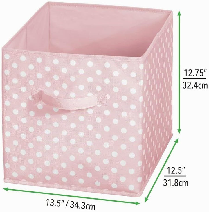 mDesign 4er-Set Aufbewahrungsbox für Spielzeug oder Kleidung im Kinderzimmer – quadratische Faltbox
