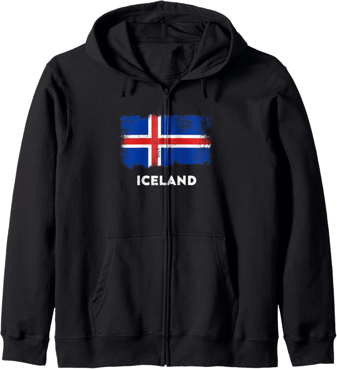 Island Flagge Iceland Blue, Red, White Kapuzenjacke
