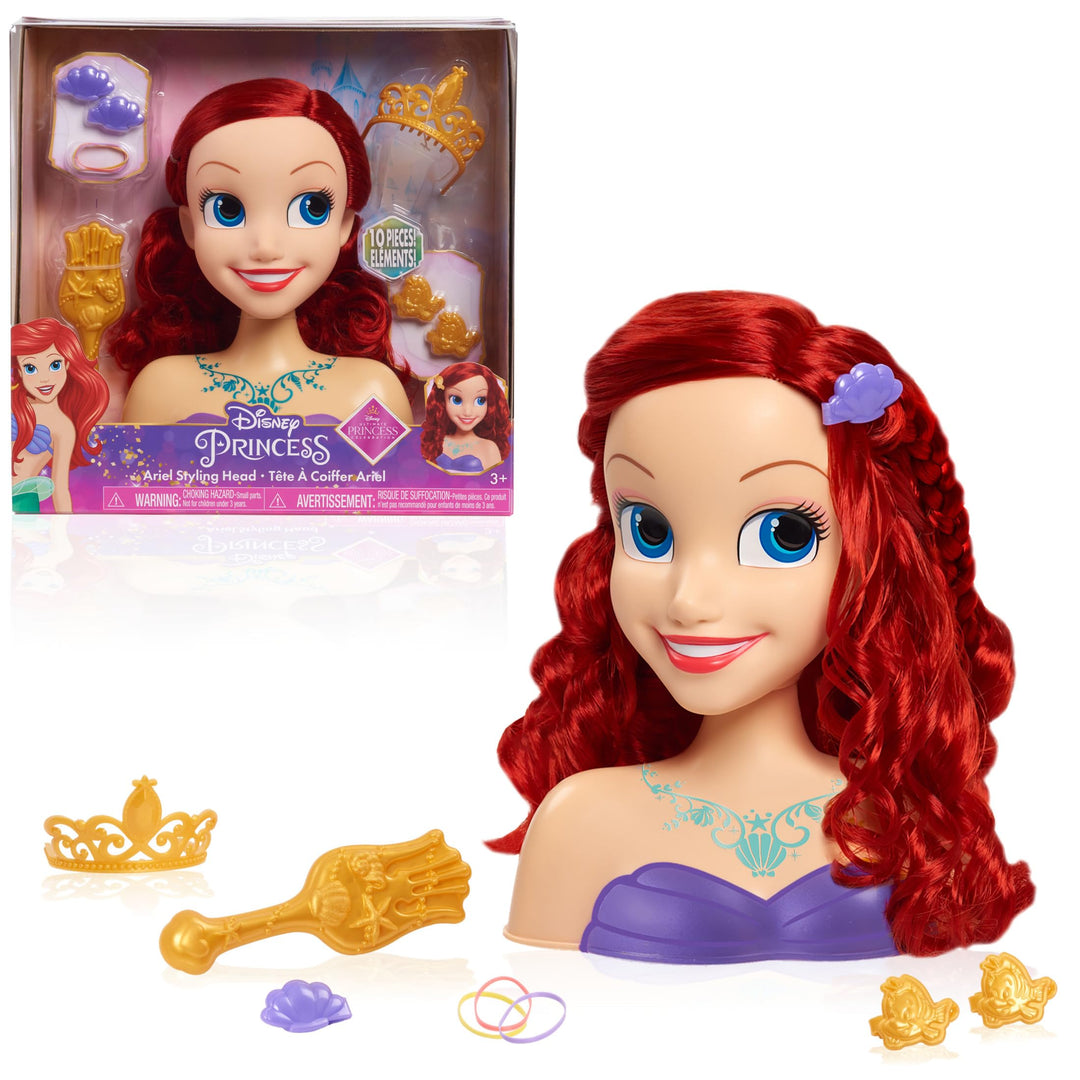 JP Disney Styling 87252 Disney Princess Ariel Styling Head, Mehrfarbig