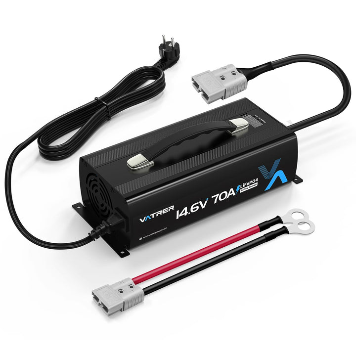 14.6V 70A Schnelllade Lithiumbatterieladegerät AC-DC LiFePO4 Batterieladegerät für 12V Lithiumbatter