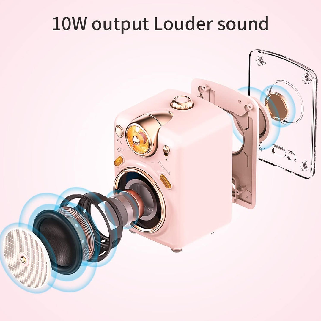 divoom Fairy-OK Tragbares Karaoke-Mikrofon für Erwachsene/Kinder, Bluetooth-Lautsprecher mit KTV-Han