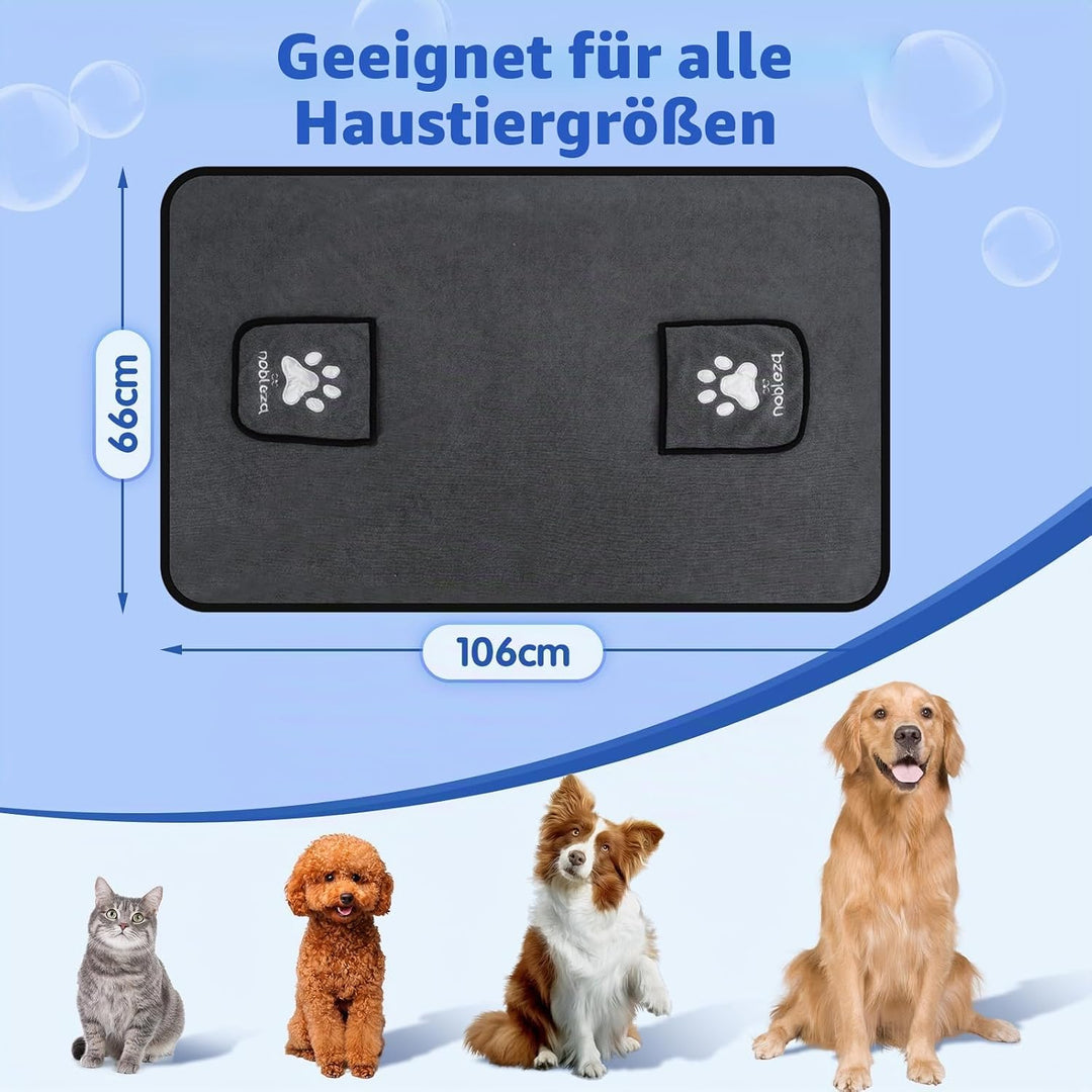Nobleza Hundehandtuch, Mikrofaser Hundehandtuch, Hundehandtuch extra saugfähig, Weich & Langlebig Pr