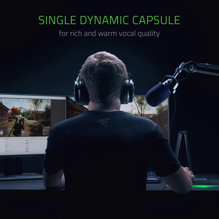 Razer Seiren Elite - USB Kondensator-Mikrofon für Streaming (Kompakt mit integriertem Schockdämpfer,