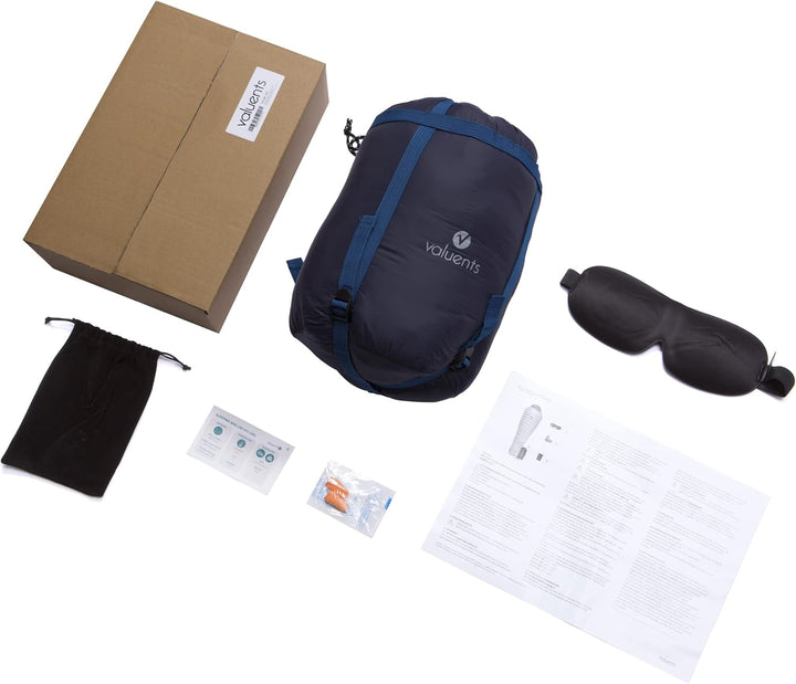 valuents Outdoor Schlafsack 215cm– Ultraleicht und warm mit Mikrofaser Füllung: 3-4 Jahreszeiten (30